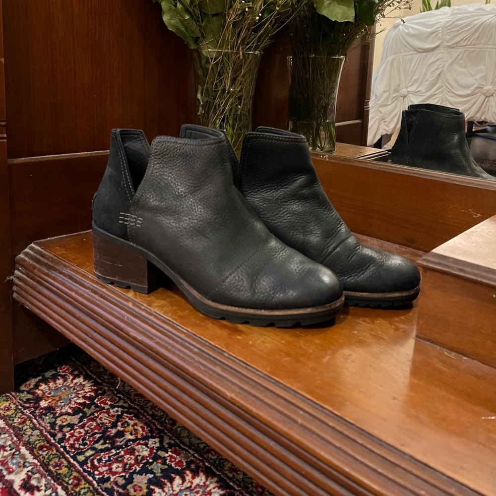 Sorel waterproof leather booties